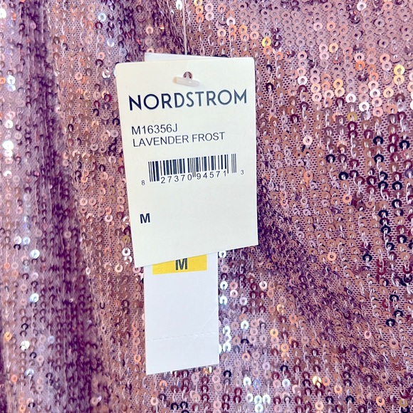 New Love X Design Sequin Below Knee Party Dress Lavender Frost - Picture 9 of 10